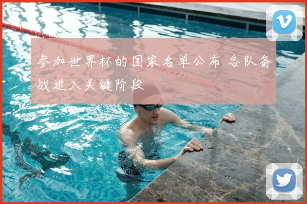 参加世界杯的国家名单公布 各队备战进入关键阶段